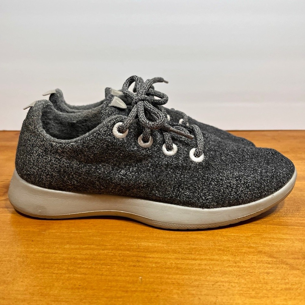 Allbirds Women's Gray Wool Washable Lace-Up Low Top Athletic Sneakers